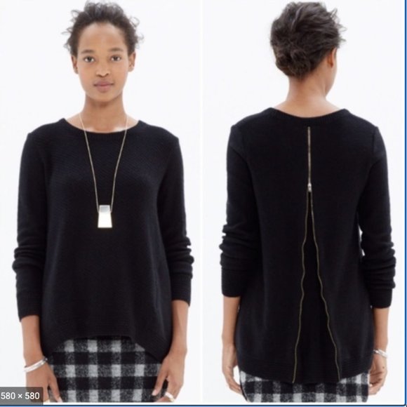 Madewell Black Crew Neck Sweater - Picture 1 of 5
